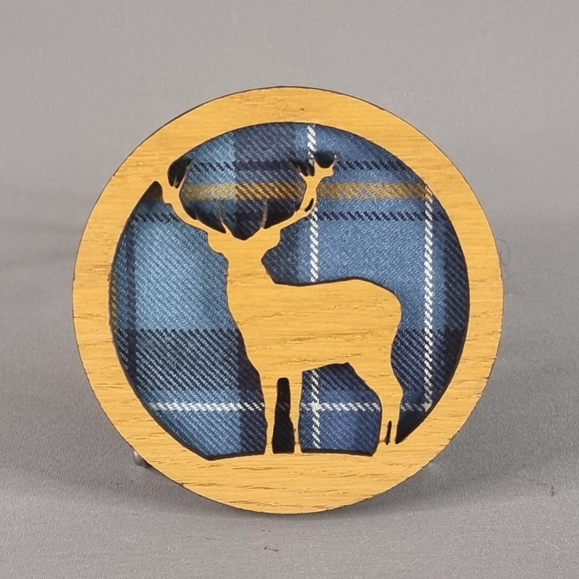 Tartan Scottish Stag Hanging Plaque
