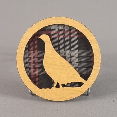 Tartan Scottish Grouse Hanging Plaque