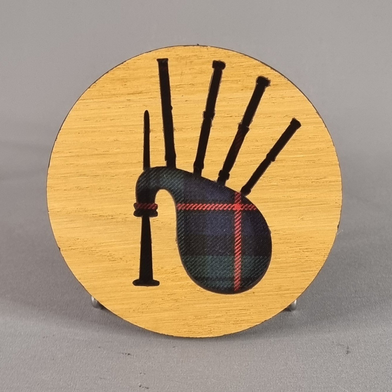 Tartan Scottish Bagpipes hanging Plaque