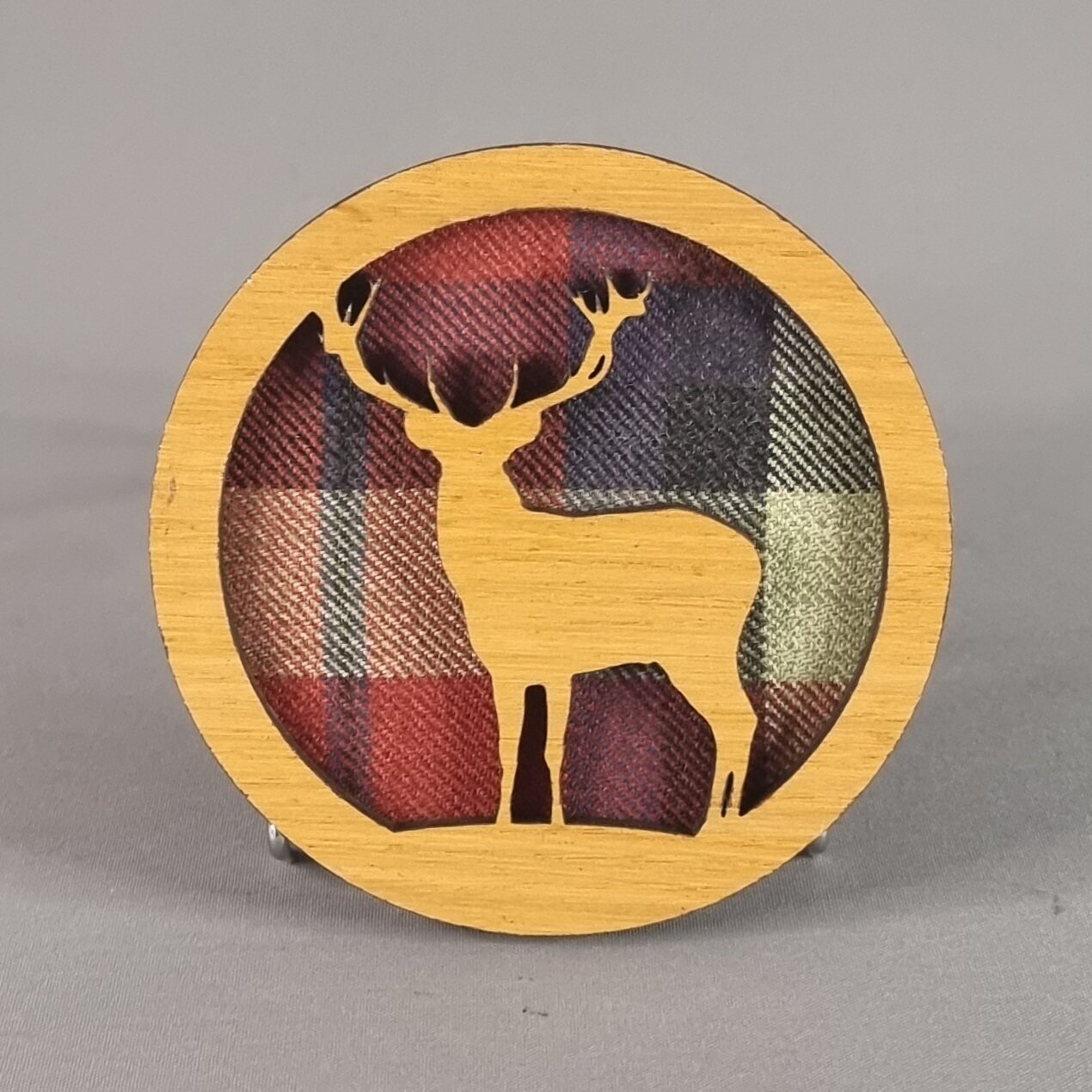 Tartan Scottish Stag Hanging Plaque