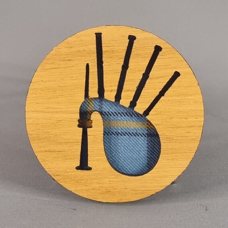 Tartan Scottish Bagpipes hanging Plaque