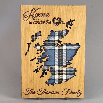 Scotland Map frame "Home is where the heart is..."