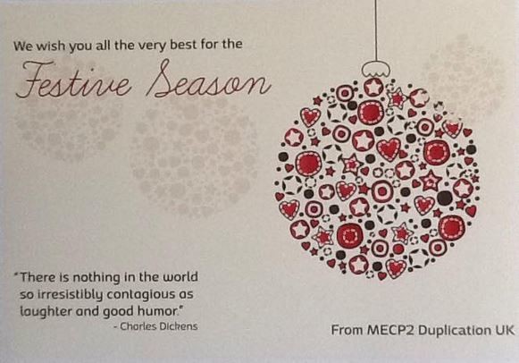 MECP2 Duplication UK Xmas Card