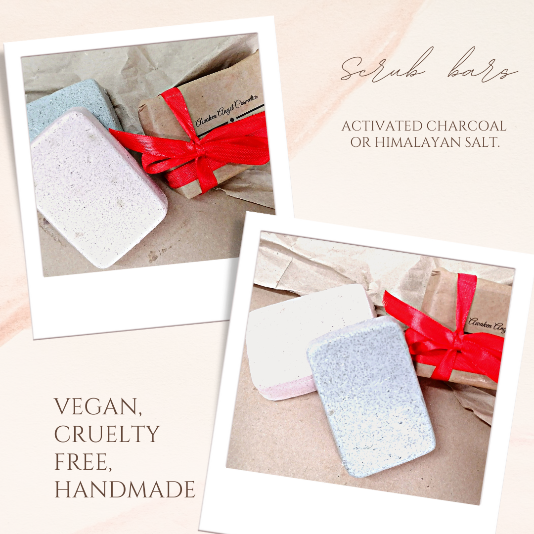 Vegan friendly sugar/salt scrub bars
