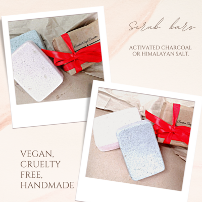 Vegan friendly sugar/salt scrub bars