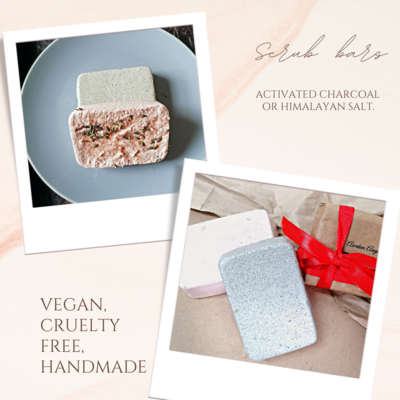 Vegan friendly sugar/salt scrub bars