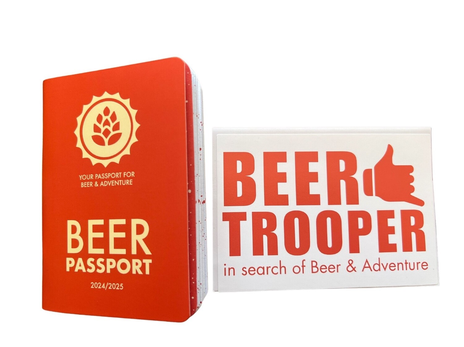 Beer Passport + Beer Trooper bumper sticker combo