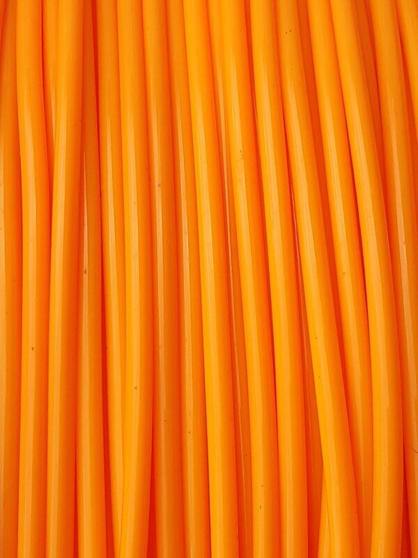 FIL ORANGE FLUO CREUX DE 4mm DE DIAMETRE (environ)