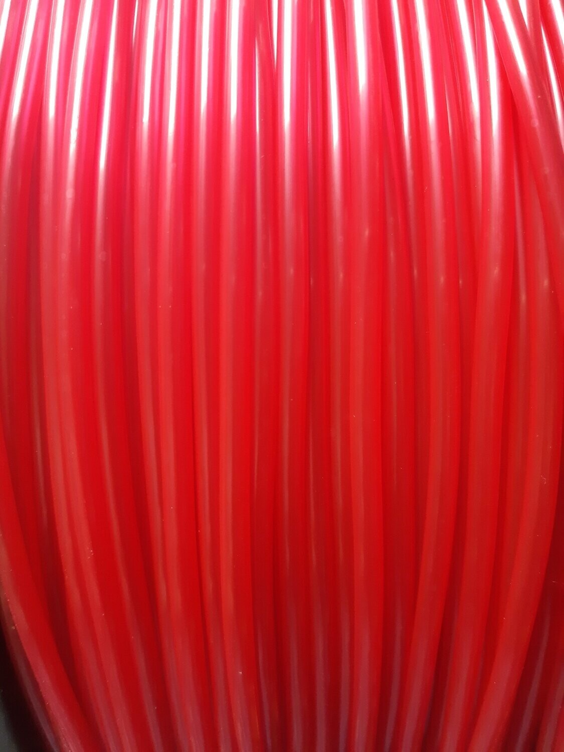FIL ROUGE/FUCHSIA CRISTAL CREUX DE 4mm DE DIAMETRE (environ)