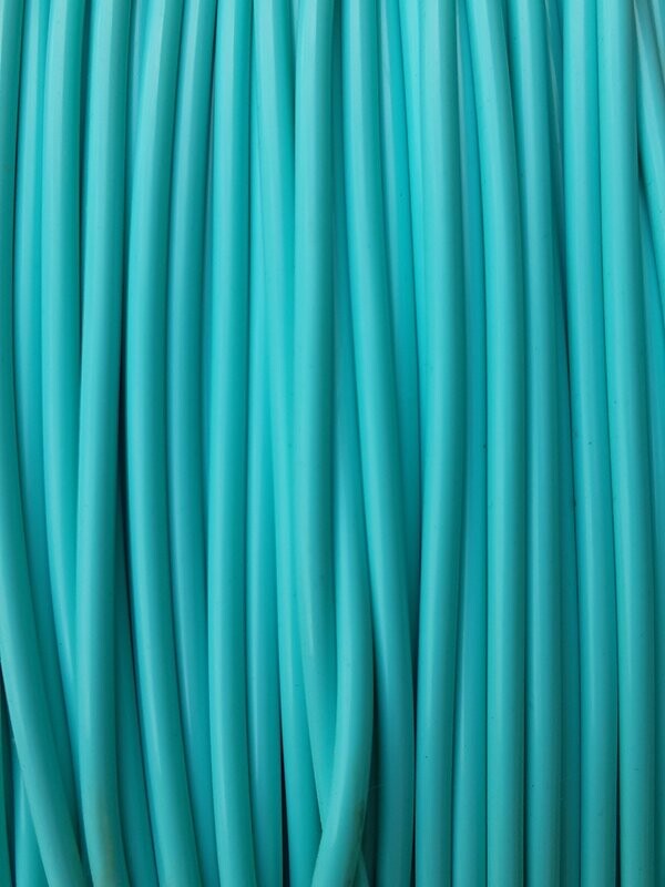 FILS CREUX 4MM BLEU TURQUOISE - Le fil de 2m