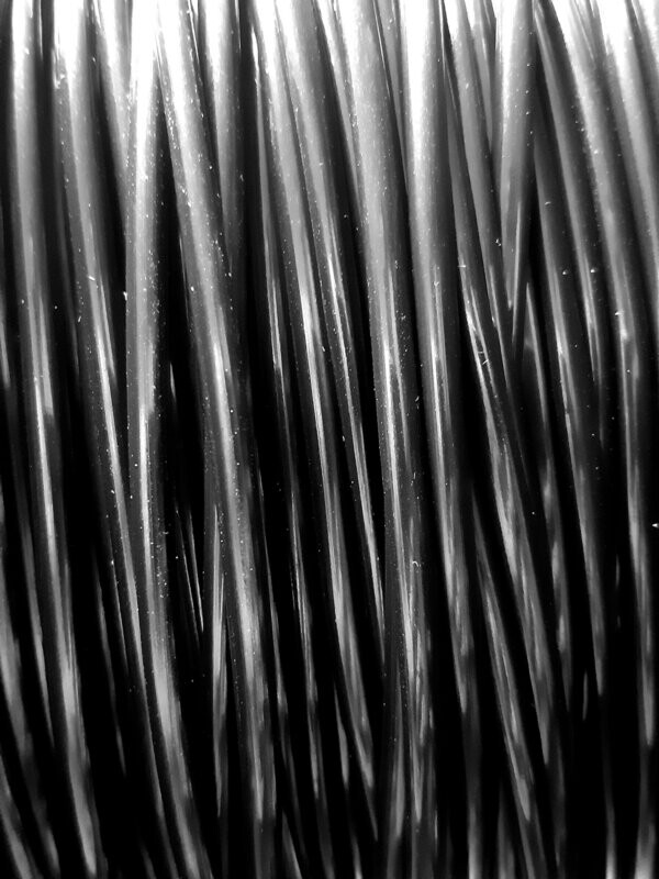 FILS CREUX 4MM NOIR - Le fil de 2m