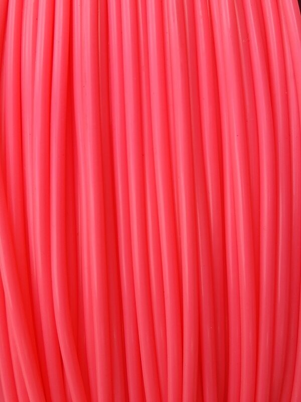 FILS CREUX 4MM ROSE FLUO - Le fil de 2m