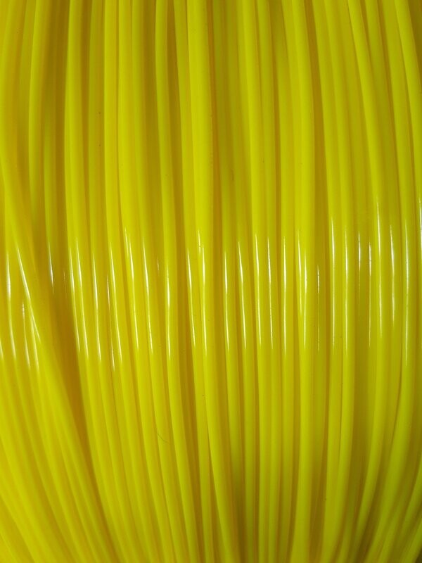 FILS CREUX 4MM JAUNE FLUO - Le fil de 2m