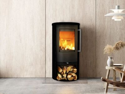 Kaminofen TT21RS Black Steinseiten schwarz lackiert