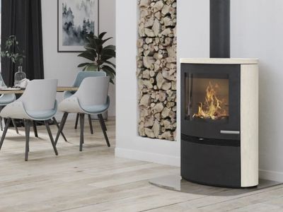 Kaminofen TT22HS-WH Sandstein – Porto White