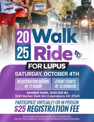 Greensboro Lupus Walk/Ride Registration 2025