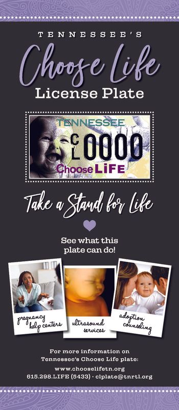 Choose Life Plate Palm Cards