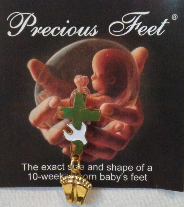 Precious Feet Cross Pin