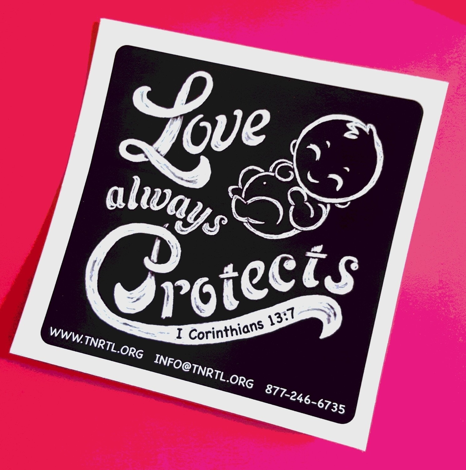 Love Always Protects Bumper Sticker