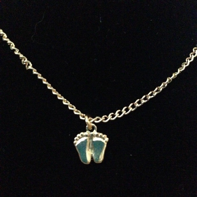 Precious Feet Necklace in Gold or Silver