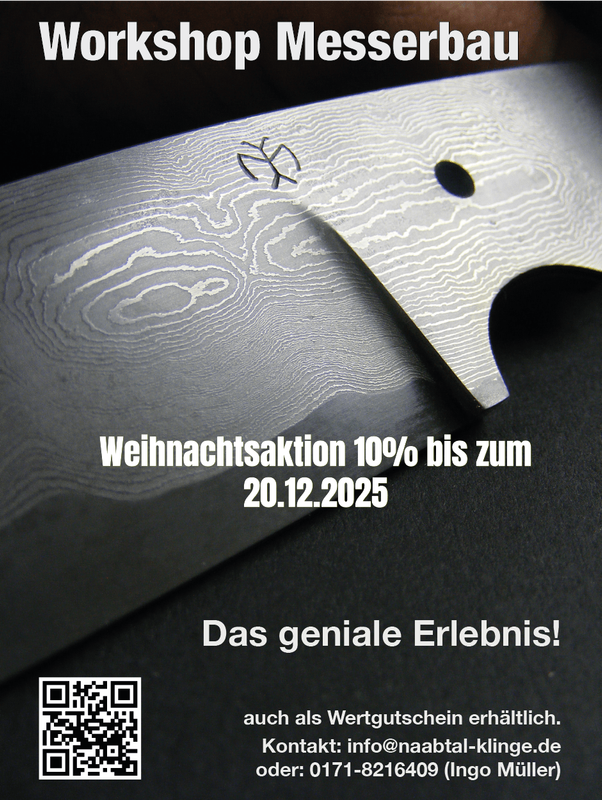 Weihnachtsaktion 10%  Messerbau - Monostahl