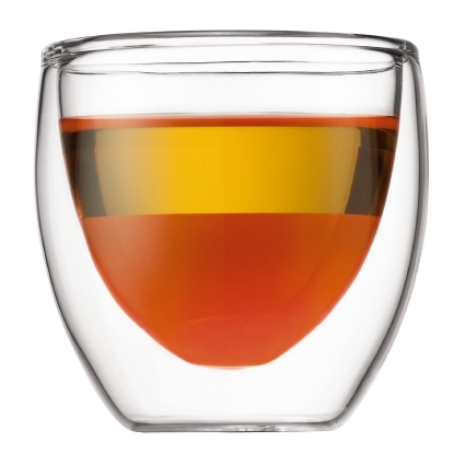 Bodum PAVINA, 2 Stück Glas, doppelwandig, 0,08l, transparent