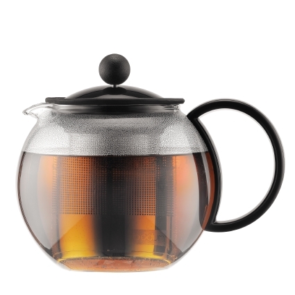 ASSAM Teebereiter mit Edelstahlfilter 0.5l schwarz