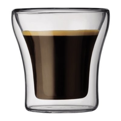 ASSAM 2 Stück Glas, doppelwandig, 0.1l, transparent