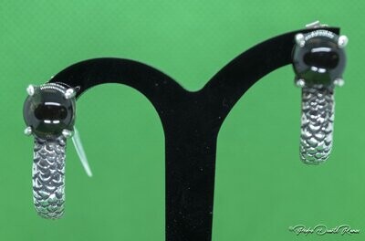 Drop Silver Earrings with Smokey Quartz