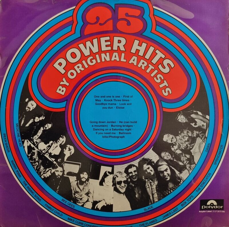 Various – 25 Power Hits By Original Artists  (1974) [2  x LP]