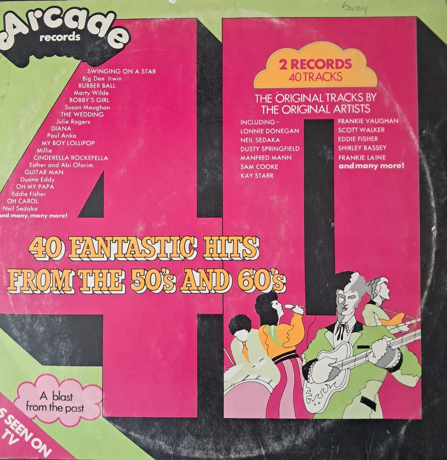 Various – 40 Fantastic Hits From The 50's And 60's  (2XLP)(UK Pressing) (1973) (Gatefold)