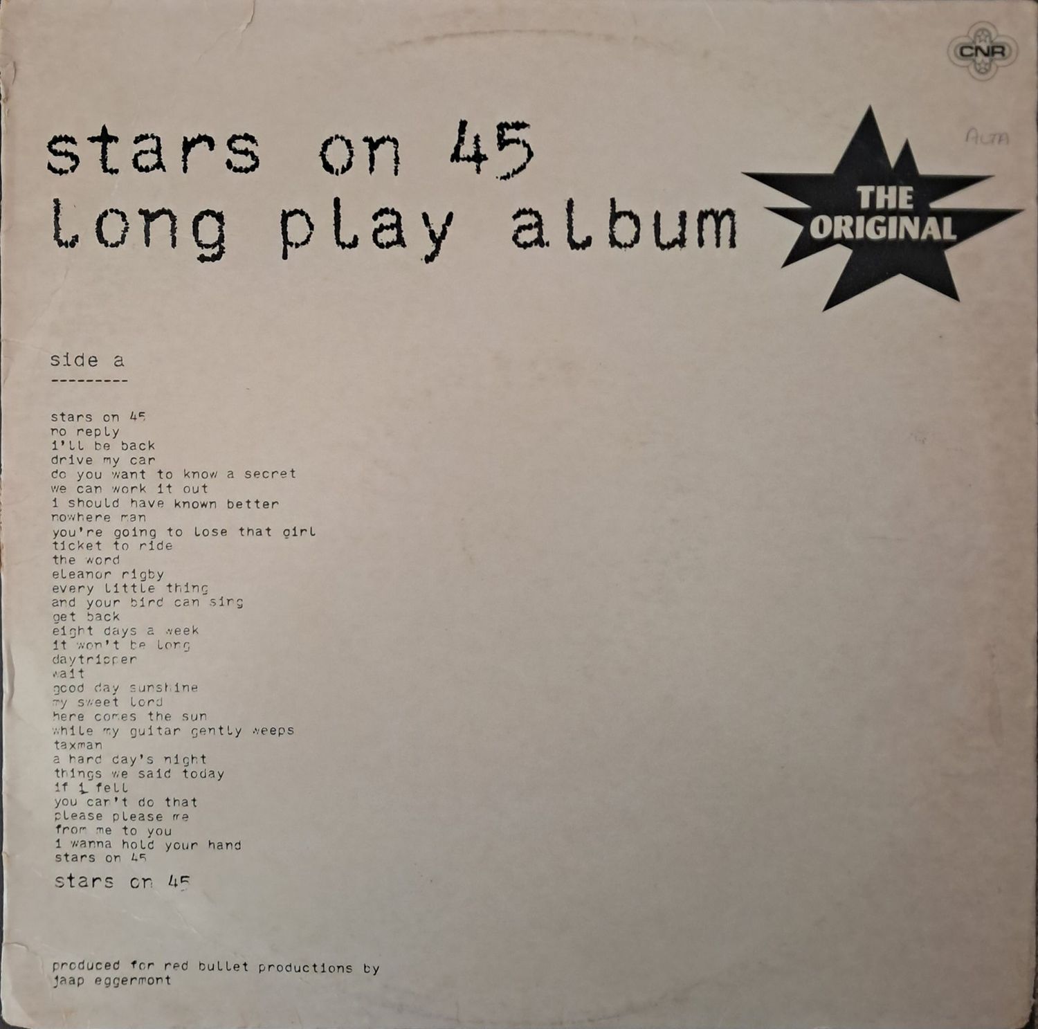 Stars On 45 – Long Play Album (1981)