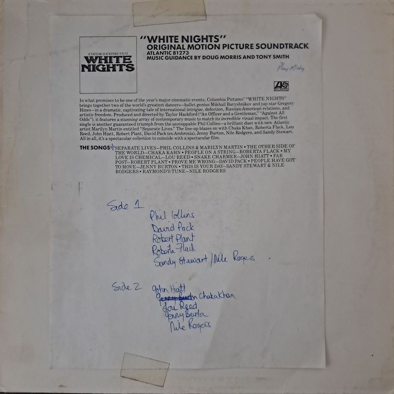 Various – White Nights: Original Motion Picture Soundtrack (US Pressing) (Test Pressing) (1985)