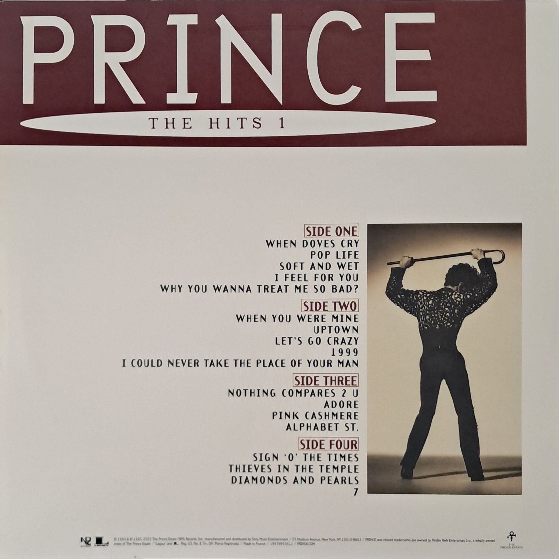 Prince – The Hits 1 (2XLP - US Pressing - Reissue - 2022)