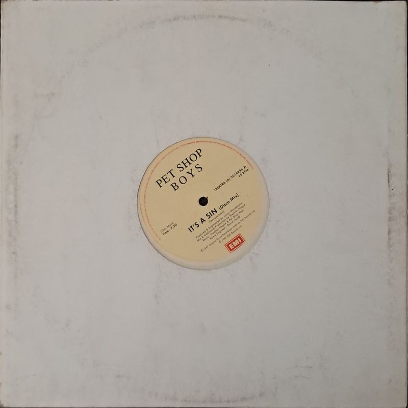 Pet Shop Boys – It's A Sin (Disco Mix) (12" Maxi - 45RPM - 1987)