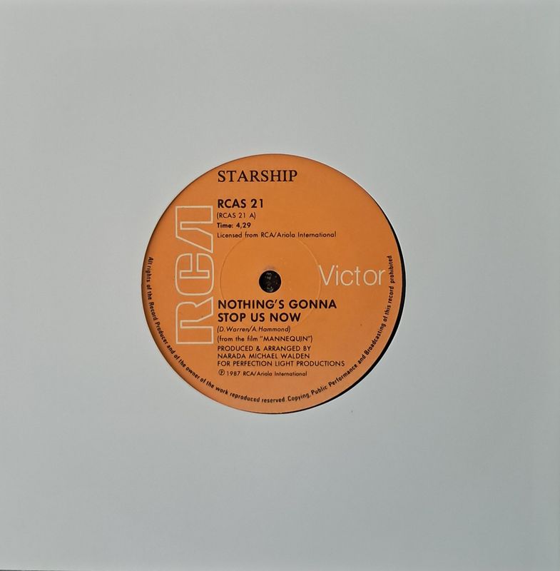 Starship – Nothing's Gonna Stop Us Now (7"Single - 1987)