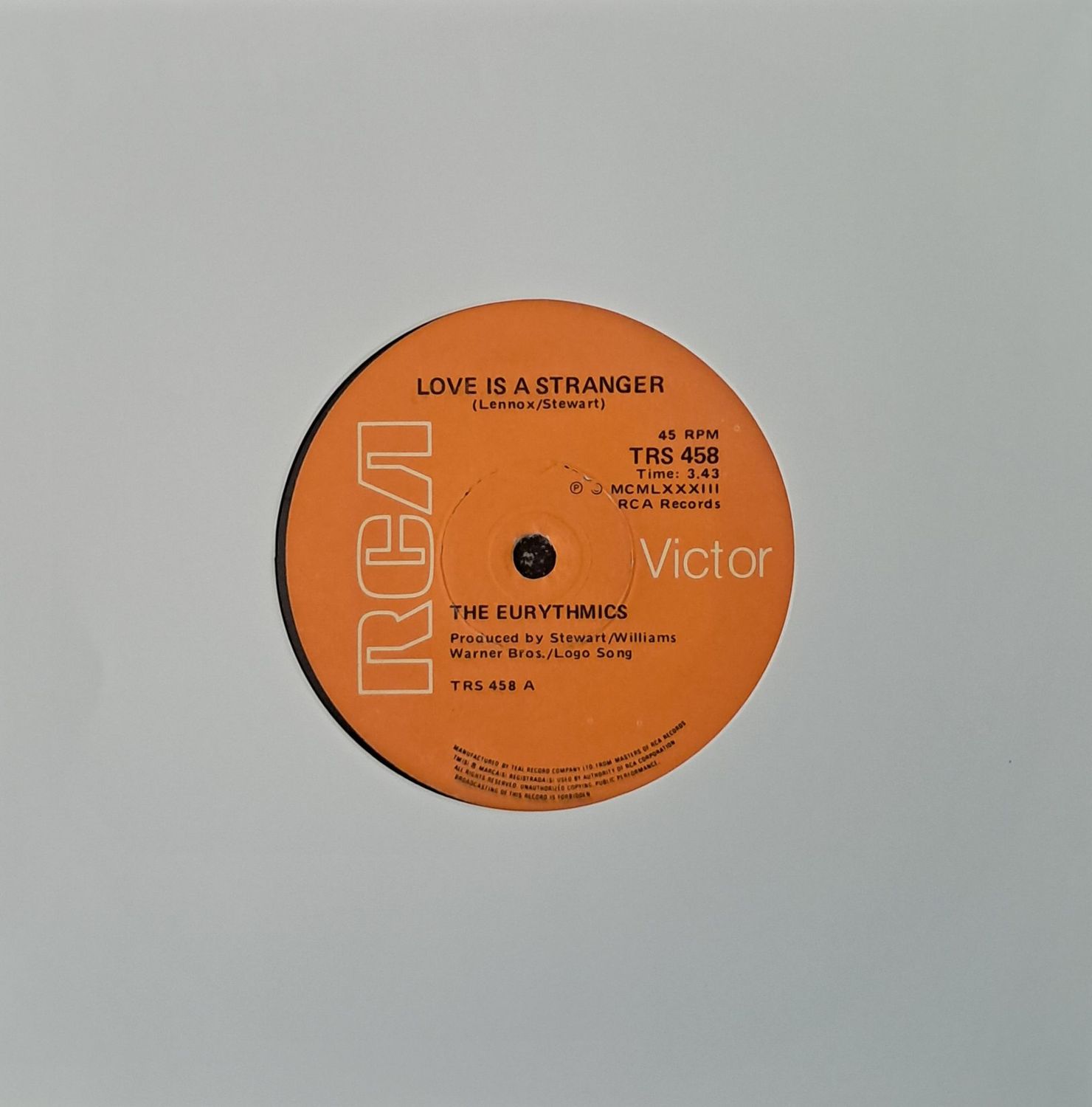 The Eurythmics – Love Is A Stranger (7 The Eurythmics – Love Is A Stranger (7"Single - 1982)