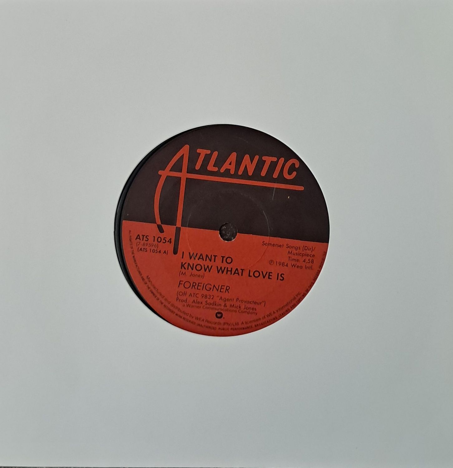 Foreigner – I Want To Know What Love Is (7 Foreigner – I Want To Know What Love Is (7"Single - 1984)