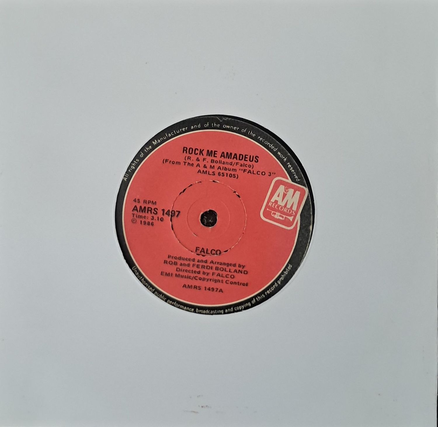 Falco – Rock Me Amadeus (7"Single - 1985)