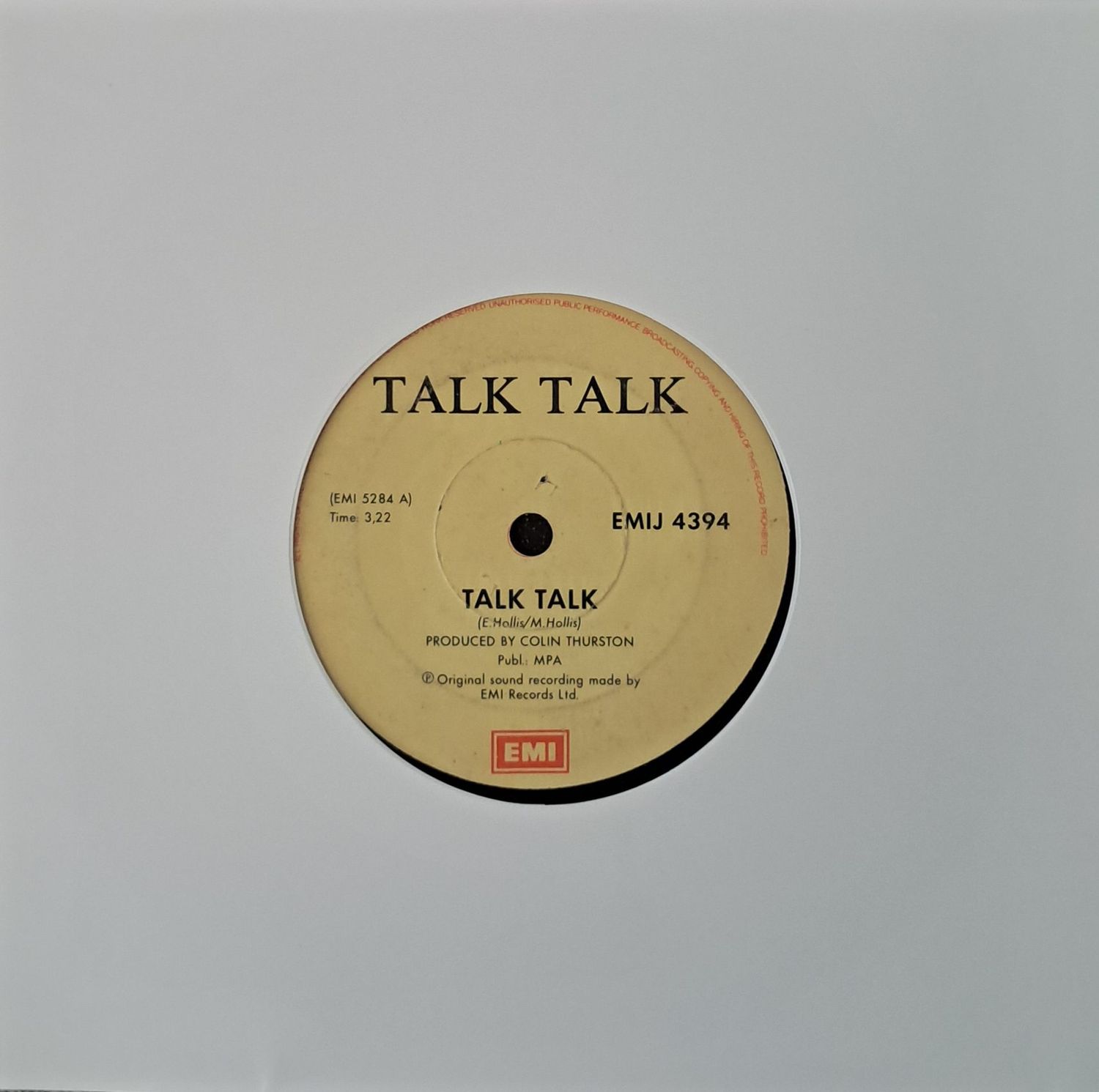 Talk Talk – Talk Talk (7"Single - 1982)