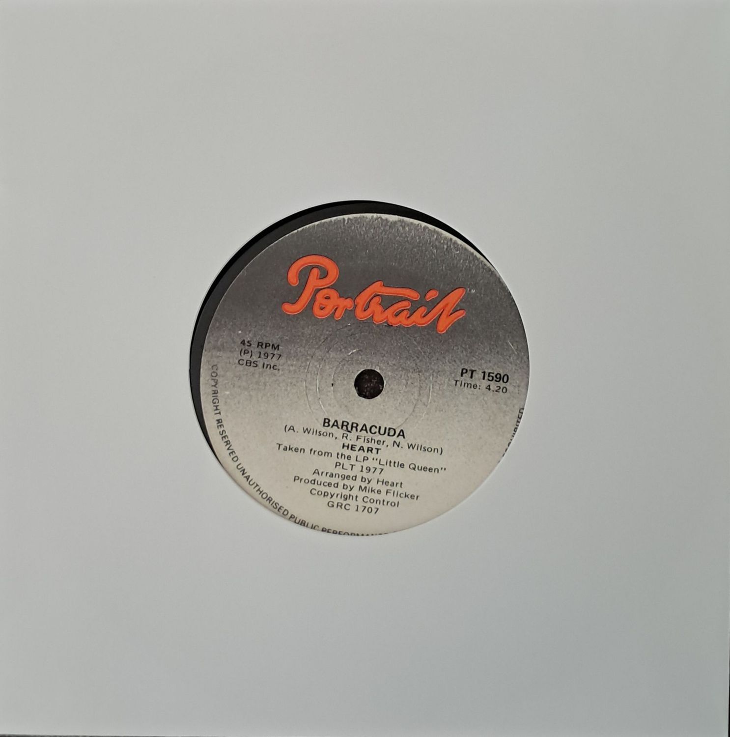 Heart – Barracuda (7"Single - 1977)