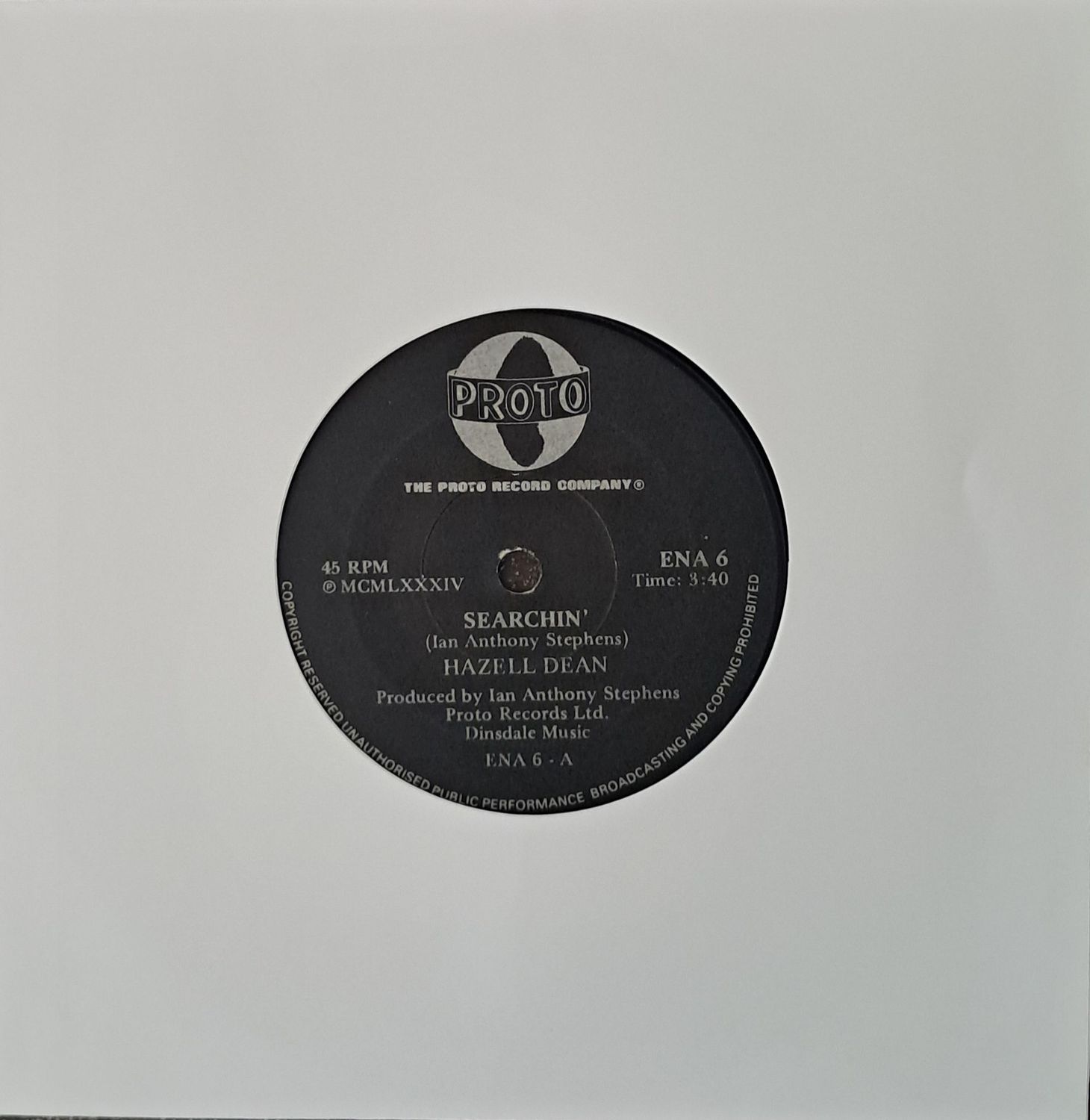 Hazell Dean – Searchin' (I Gotta Find A Man) (7"Single - Misprint - 1983)