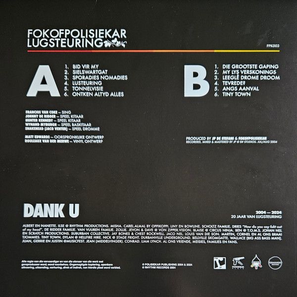 Fokofpolisiekar – Lugsteuring (Limited Edition - Red and Yellow Vinyl - 2025 - Sealed)