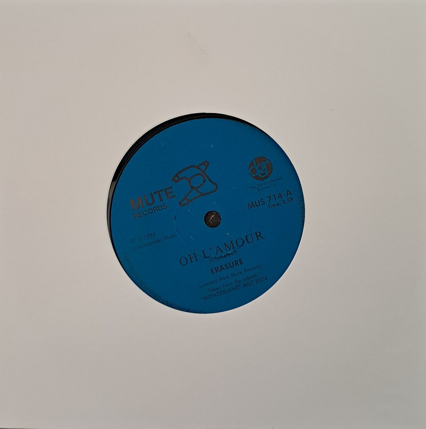 Erasure – Oh L'Amour (7"Single - 1986)