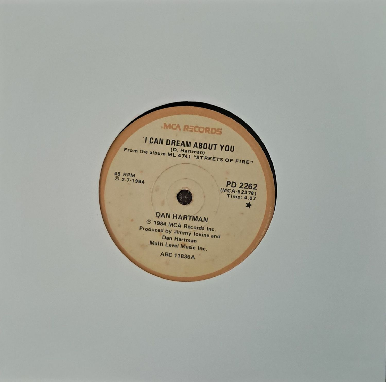 Dan Hartman / The Blasters – I Can Dream About You / Blue Shadows (7"Single - 1984)