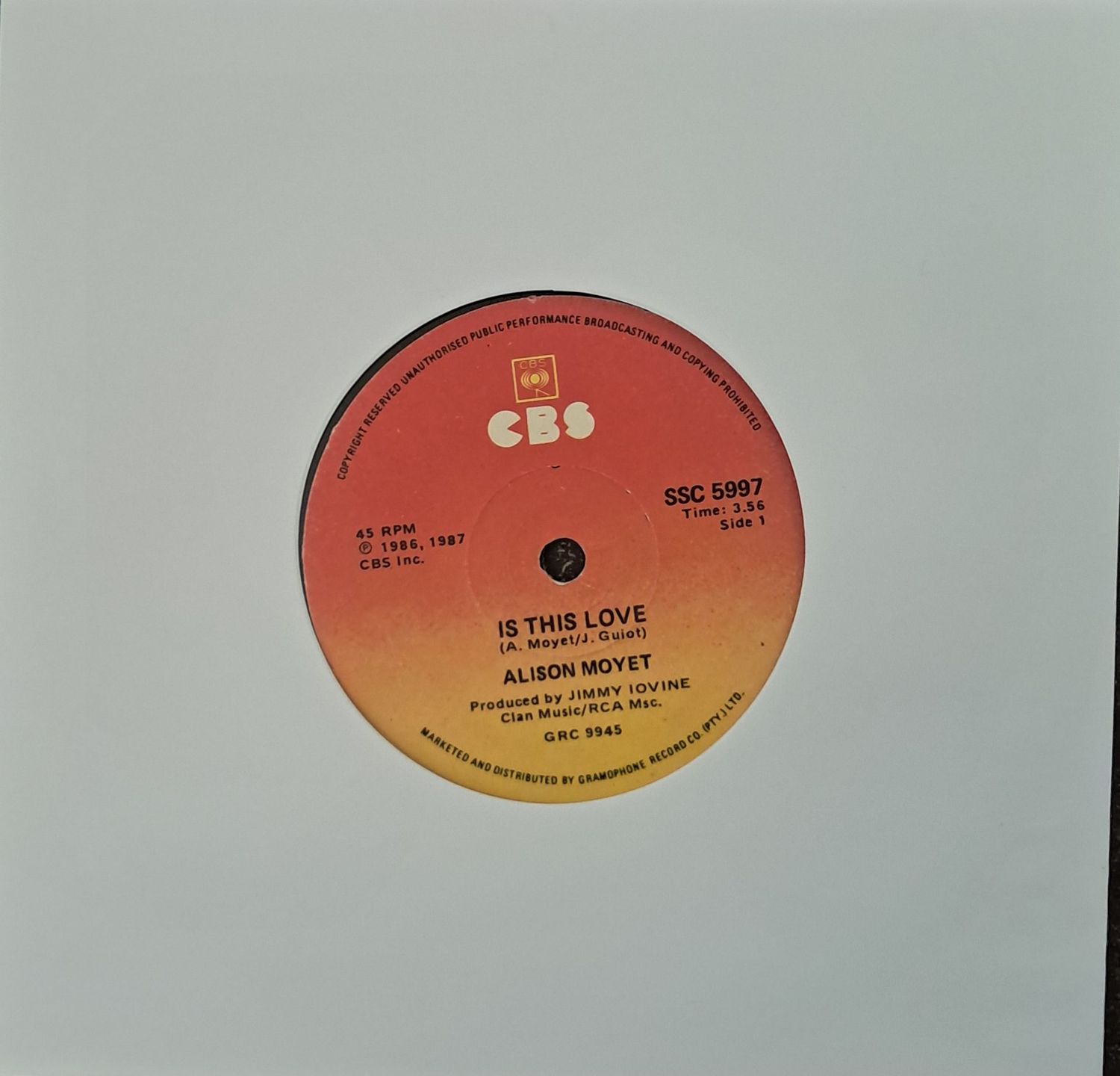 Alison Moyet – Is This Love? (7"Single - 1987)