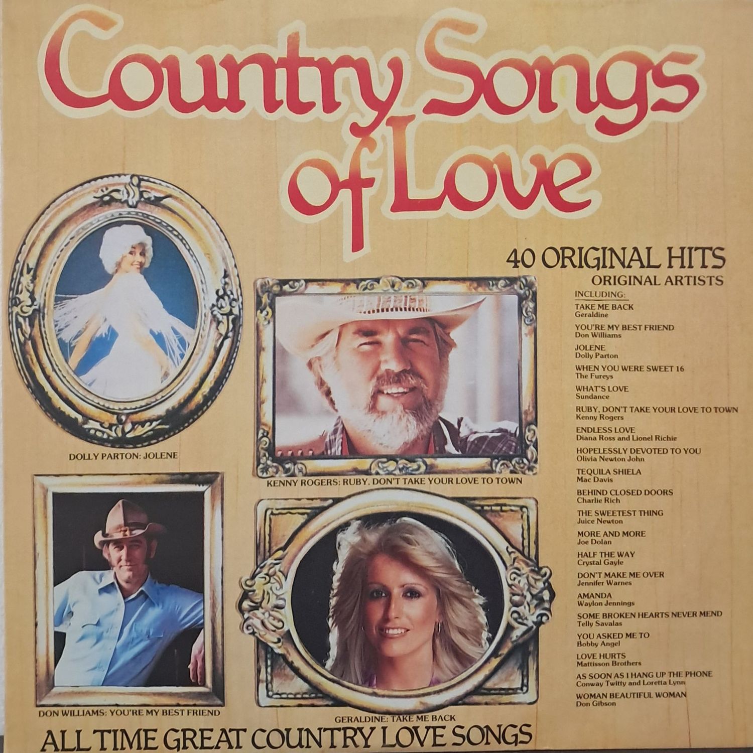Various – Country Songs Of Love (2XLP - 1982 - Gatefold)