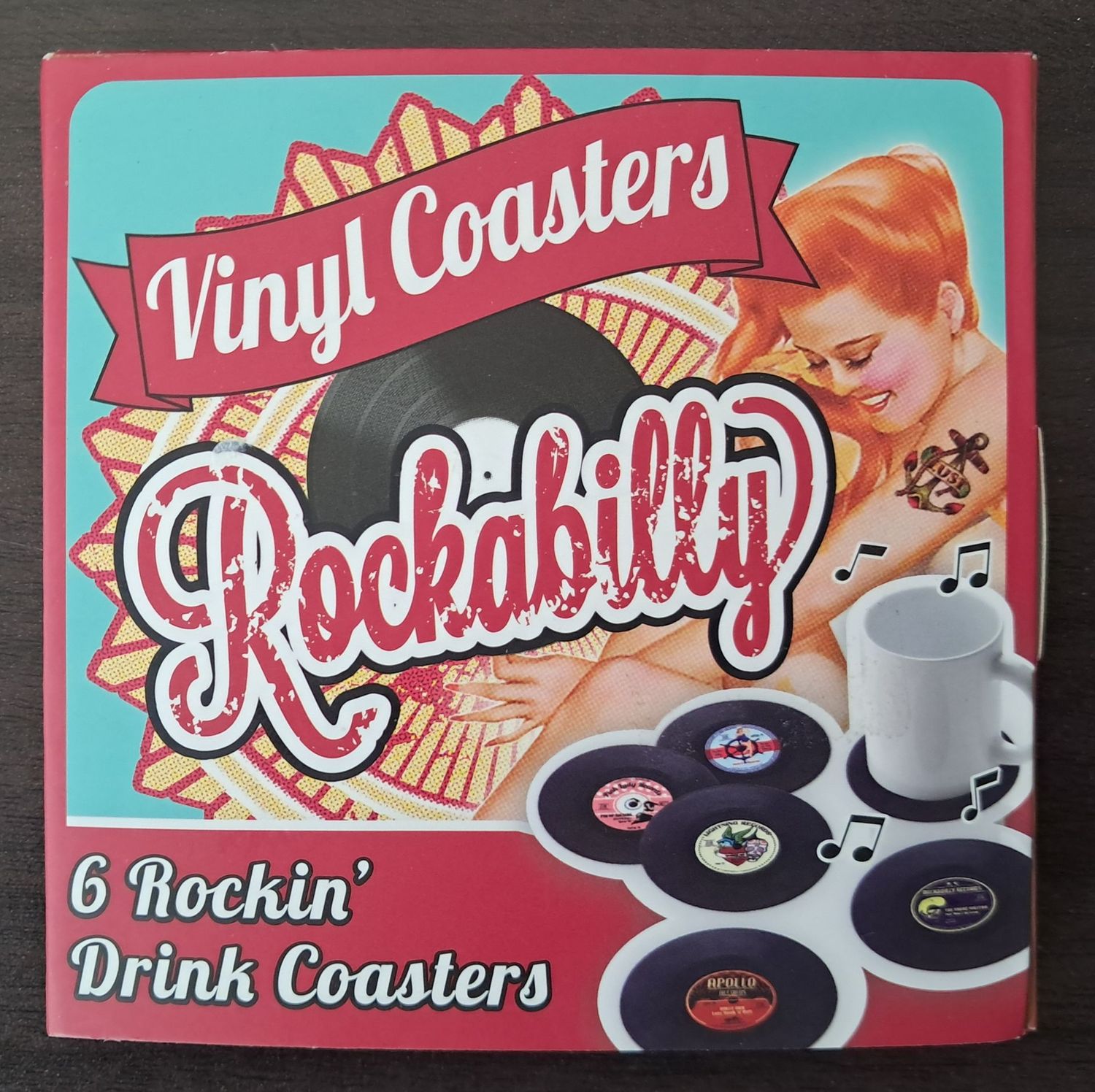 Rockabilly Vinyl Coasters