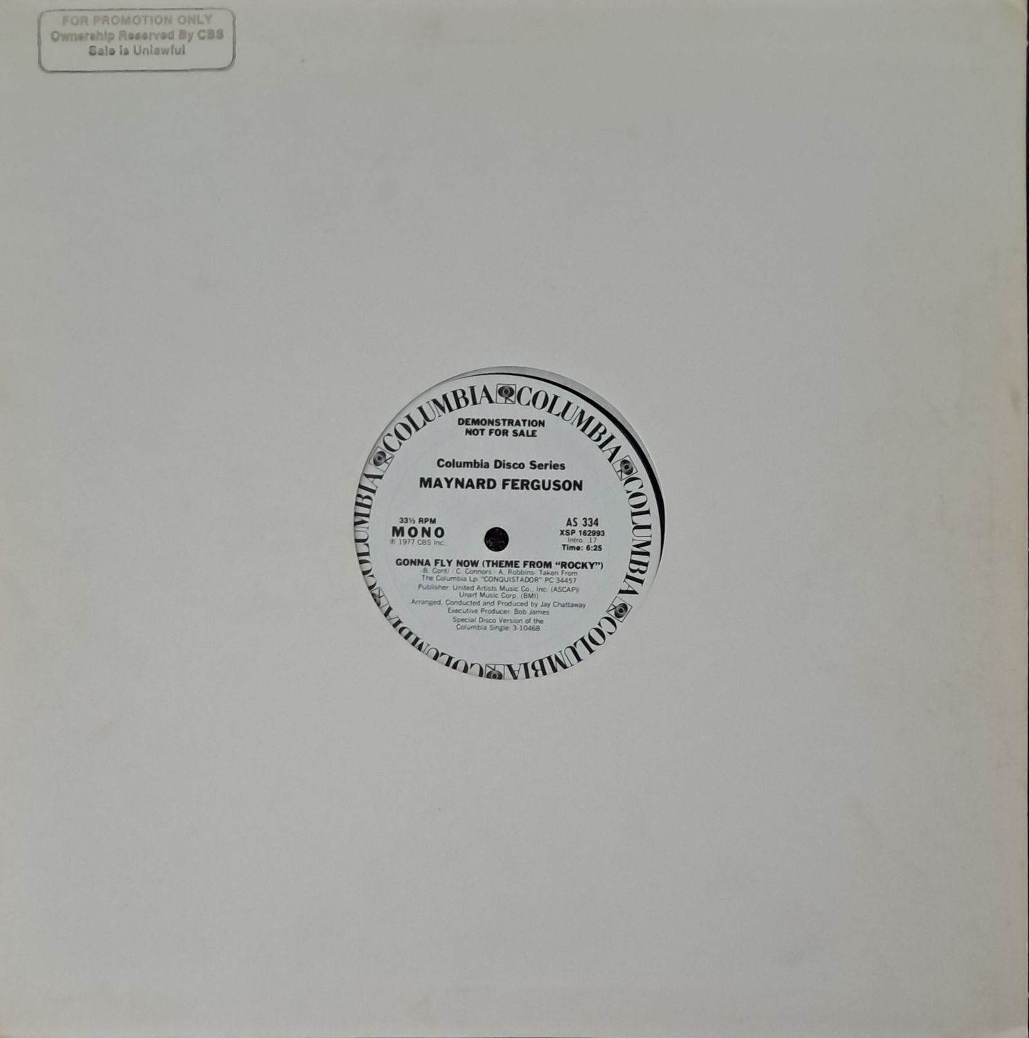 Maynard Ferguson – Gonna Fly Now (Theme From Maynard Ferguson – Gonna Fly Now (Theme From "Rocky") (12" Maxi - US Pressing - Promo - Mono - 33RPM - 1977)