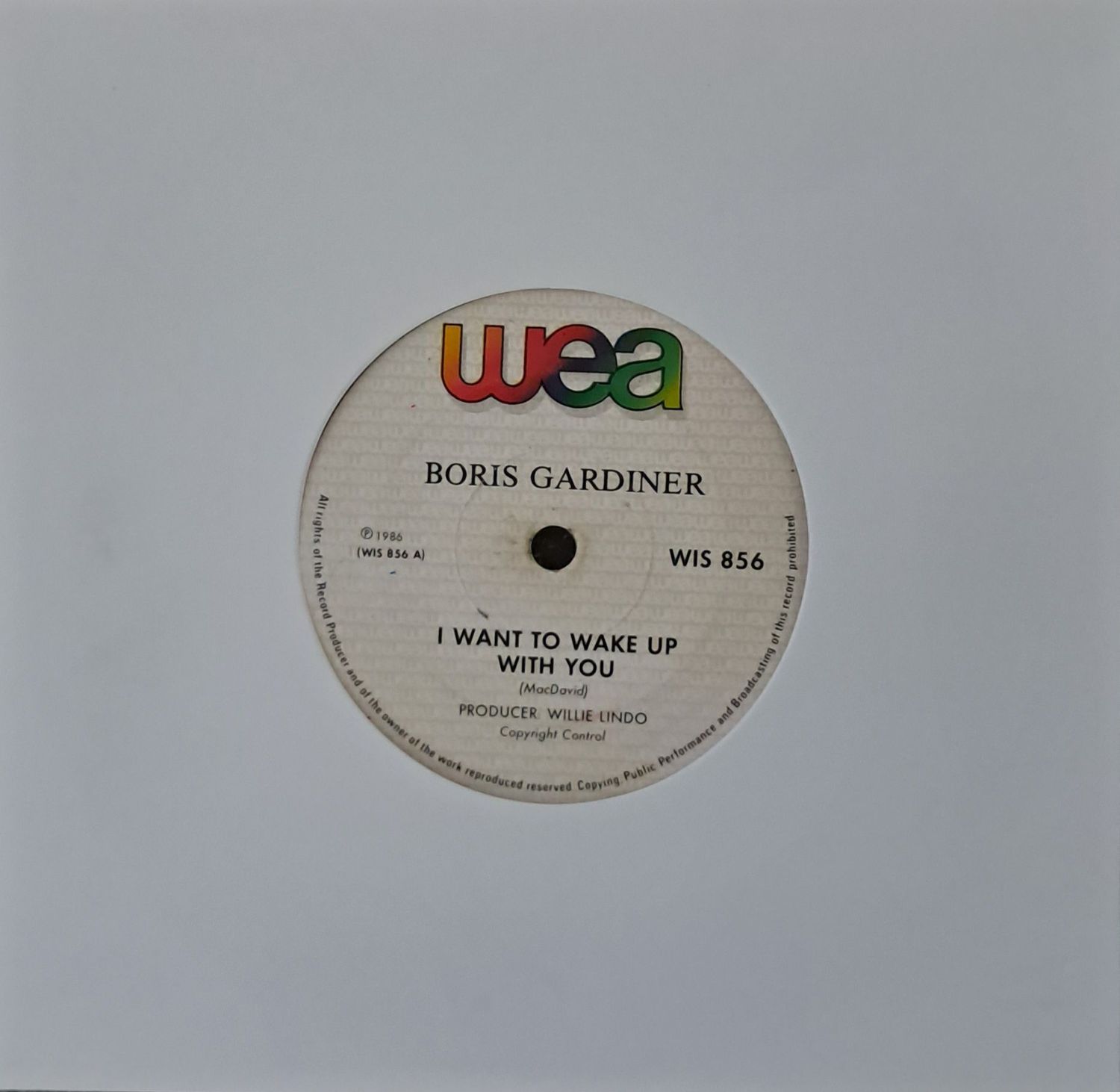 Boris Gardiner – I Want To Wake Up With You (7"Single - 1986)
